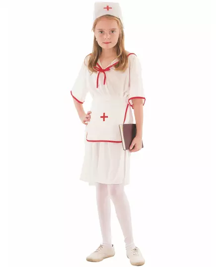 Verpleegster pak voor meisjes, Maat: 10–12 jaar (130–140 cm)
