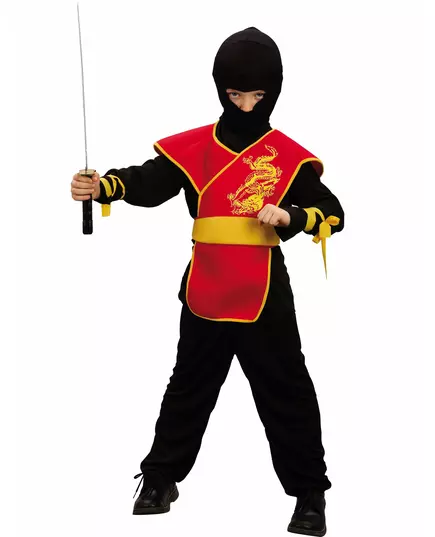 Draak ninjakostuum voor jongens, Maat: 10–12 jaar (130–140 cm)