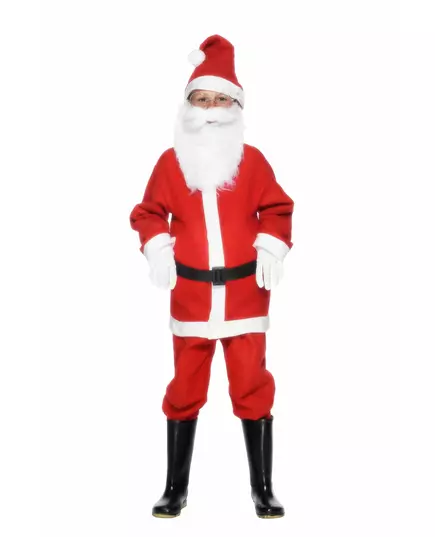 Déguisement Père Noël garçon, Taille: 7–9 ans (130/143 cm)