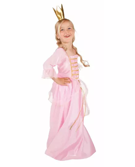 Goudkleurig en roze prinseskostuum voor kinderen, Maat: 4–6 jaar (110–120 cm)