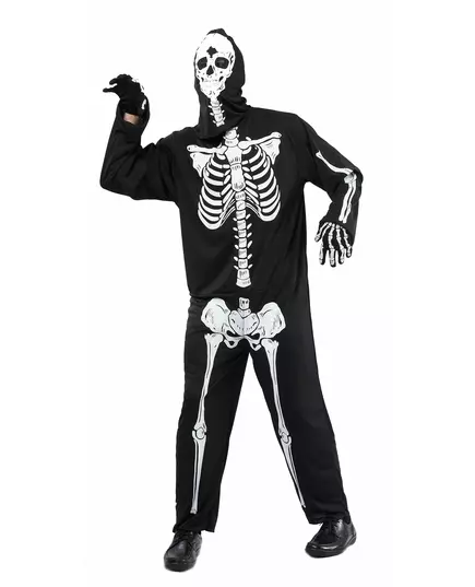 Halloween skeletten kostuum voor mannen, Maat: Small