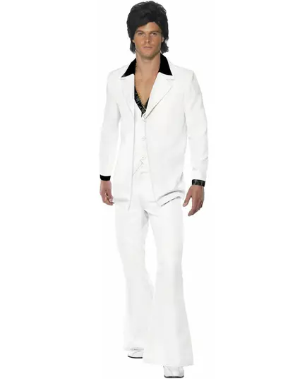 Déguisement disco Homme blanc, Taille: Large