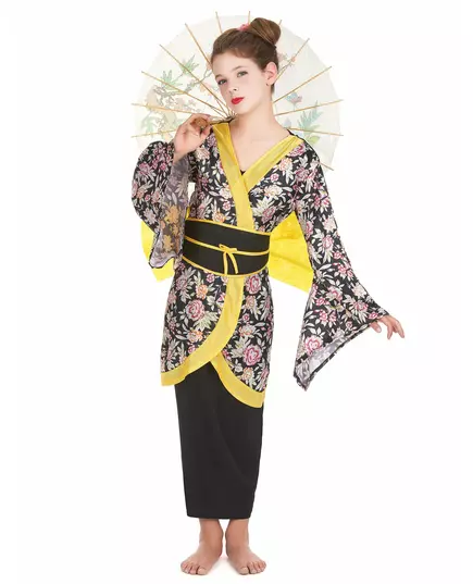 Japanse kostuum voor meisjes, Maat: 7–9 jaar (120–130 cm)