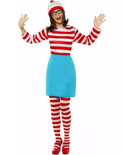 Waar is Wally?™ kostuum voor dames, Maat: X-Large