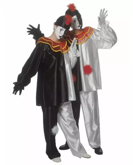 Pierrot clown kostuum voor volwassen, Maat: L