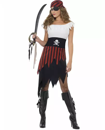 Déguisement pirate dentelé femme, Taille: Large