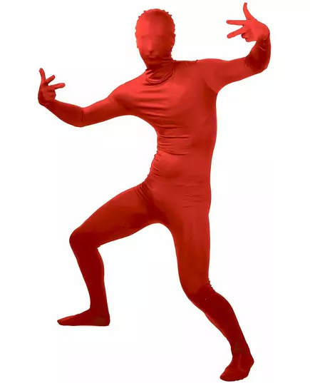 Déguisement seconde peau rouge adulte, Taille: X-Large