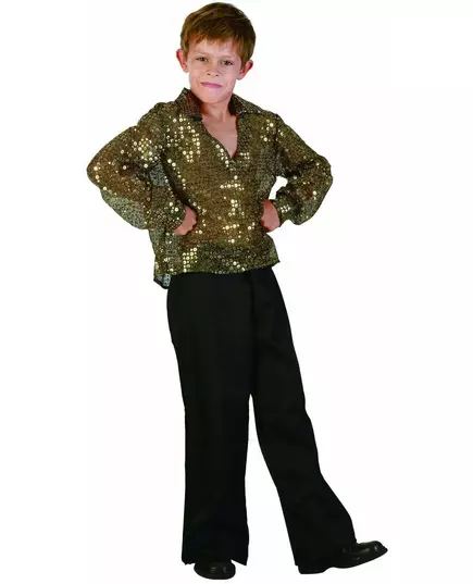 Glitter disco pak voor jongens, Maat: 7–9 jaar (120–130 cm)