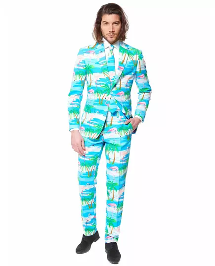 Costume Mr. Flamingo homme Opposuits™, Taille: Medium (EU 48–50)