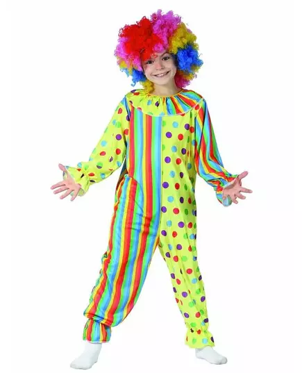 Clown pak voor kinderen, Maat: 10–12 jaar (130–140 cm)