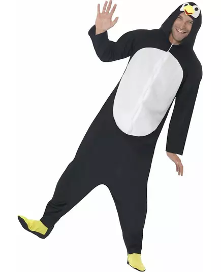 Grappige pinguïn outfit voor volwassenen, Maat: Small