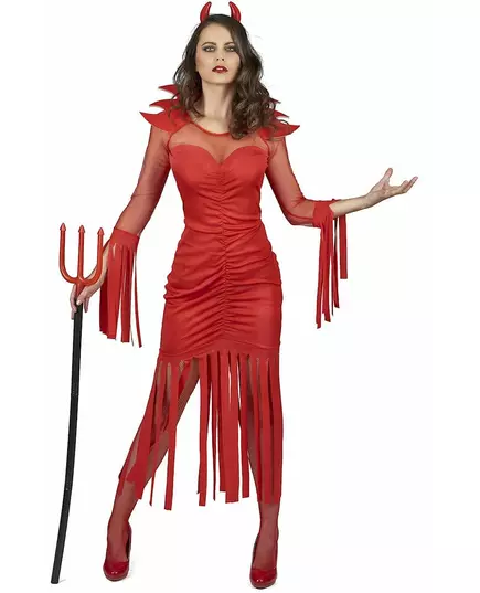 Déguisement démon du feu femme, Taille: Medium