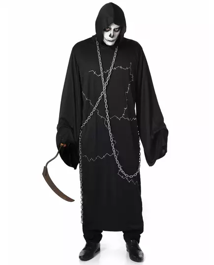 Grim reaper met ketting kostuum voor mannen, Maat: XX-Large