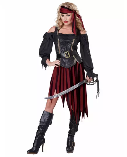 Déguisement pirate rebelle femme, Taille: Medium (40/42)