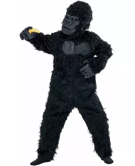 Gorillakostuum voor kinderen, Maat: 8–10 jaar (140 cm)