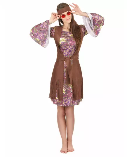 Retro hippie psychedelische outfit voor vrouwen, Maat: Medium/Large
