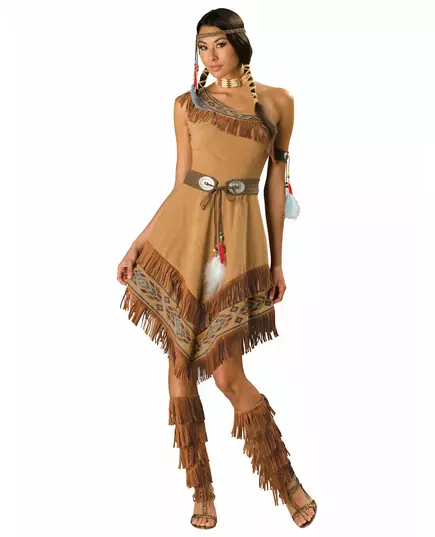 Chique indianen kostuum voor dames - Premium, Maat: Medium