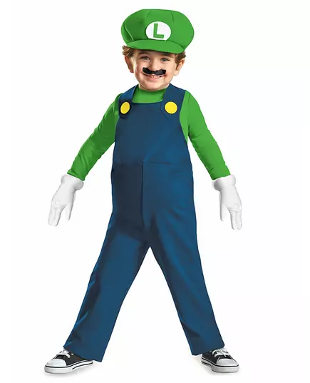 Luigi™verkleedkostuum voor Baby's, Maat: 3–4 jaar (97–109 cm)