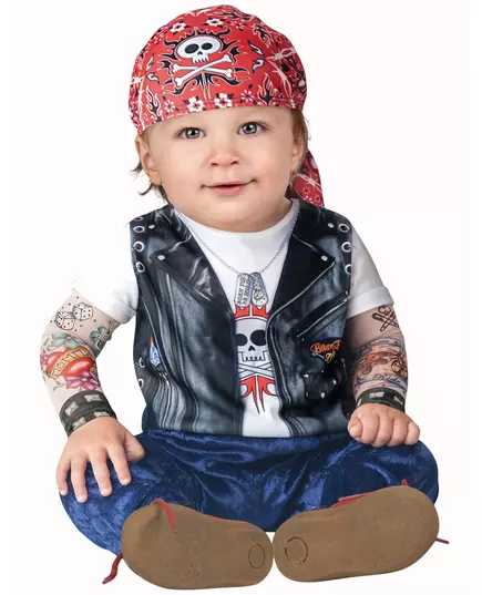 Biker kostuum voor baby's - Klassiek, Maat: 18–24 maanden(84–89 cm)