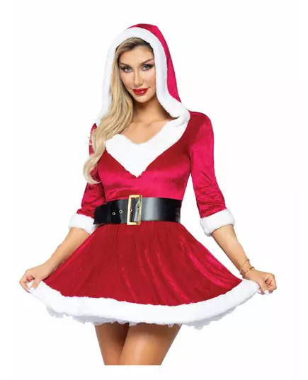 Rood met wit kerstvrouw kostuum voor dames, Maat: Medium/Large (42–44)