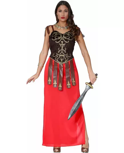 Déguisement robe longue guerrière femme, Taille: Medium (38–40)