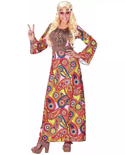 Lange hippiejurk voor vrouwen, Maat: X-Large