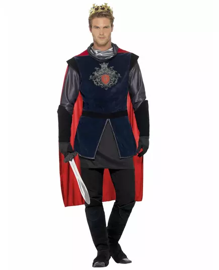 Middeleeuwse koning outfit voor mannen, Maat: X-Large
