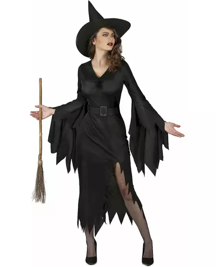 Déguisement sorcière noire sexy femme, Taille: Large