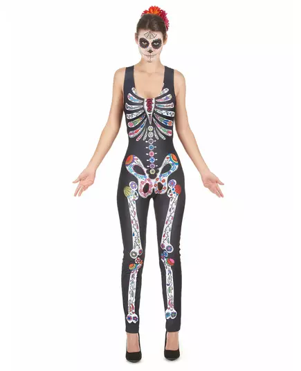 Dia de los Muertos skelet pak voor vrouwen, Maat: Medium/Large