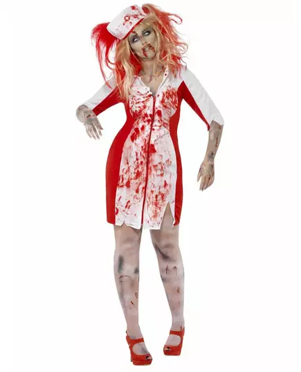 Bebloede verpleegster outfit voor dames Halloween, Maat: XXX-Large