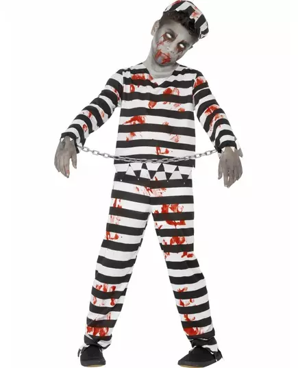 Gevangene zombie Halloween kostuum voor jongens, Maat: 13–15 jaar