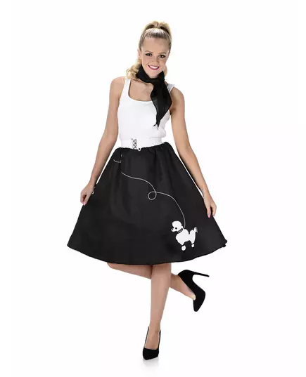 Déguisement années 50 noir femme, Taille: Medium