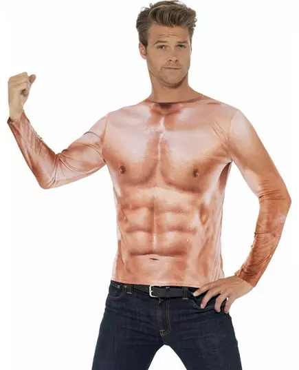 T-shirt muscles adulte, Taille: Large