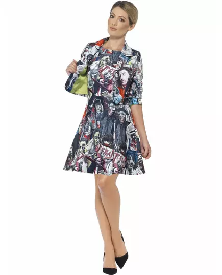 Costume Mrs. Zombie femme Halloween, Taille: Medium