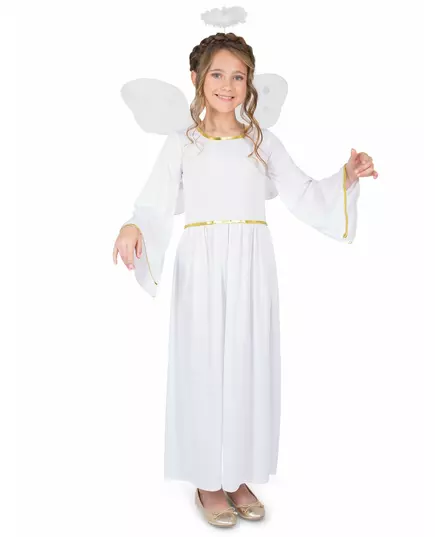 Paradijs engel kostuum voor meisjes, Maat: 9–10 jaar (140 cm)