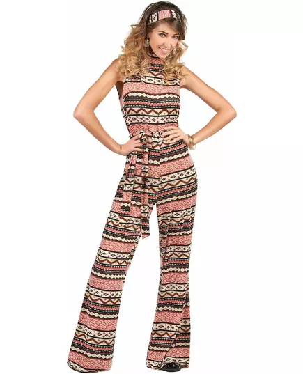 Déguisement années 70 marron femme, Taille: Medium