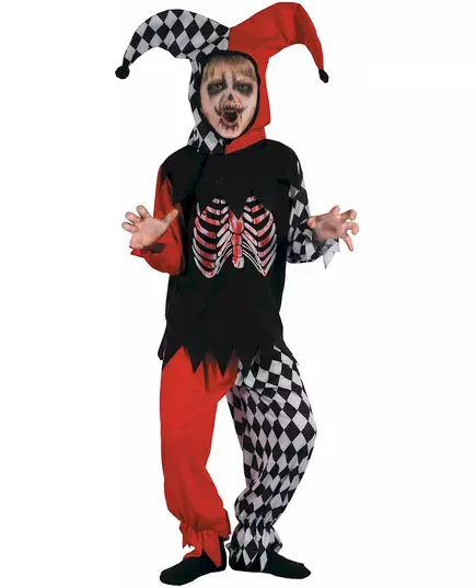 Déguisement arlequin sanglant garçon, Taille: 7–9 ans (120–130 cm)