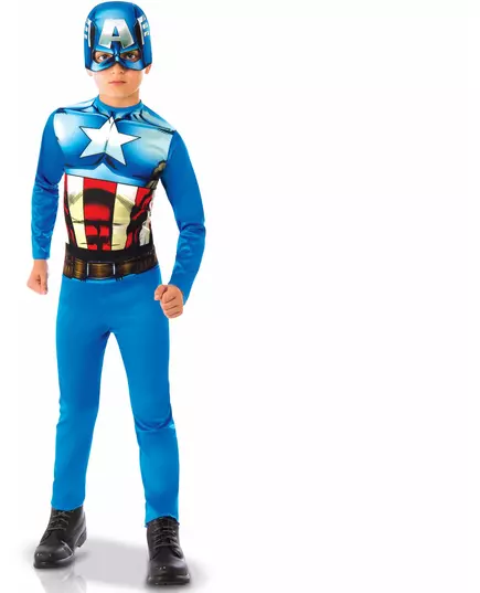 Déguisement classique Captain America™ garçon, Taille: 5–6 ans (110 à 116 cm)