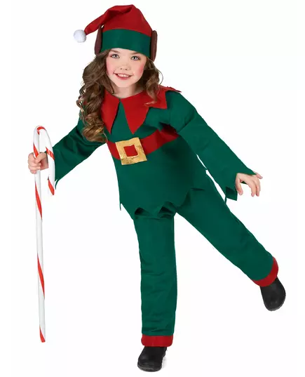 Kerstelf outfit voor kinderen, Maat: 10–12 jaar