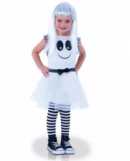 Déguisement de fantôme avec yeux mobiles pour filles, Taille: 8–10 ans