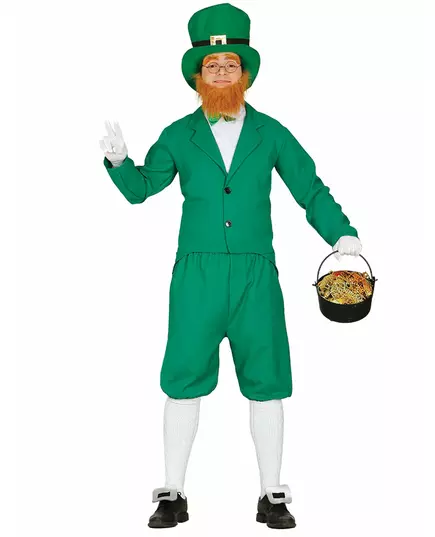 Déguisement leprechaun vert homme, Taille: Large (52–54)