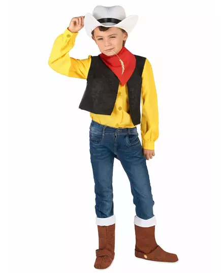 Lucky Luke™ kostuum voor kinderen, Maat: 4–6 jaar (110–120 cm)