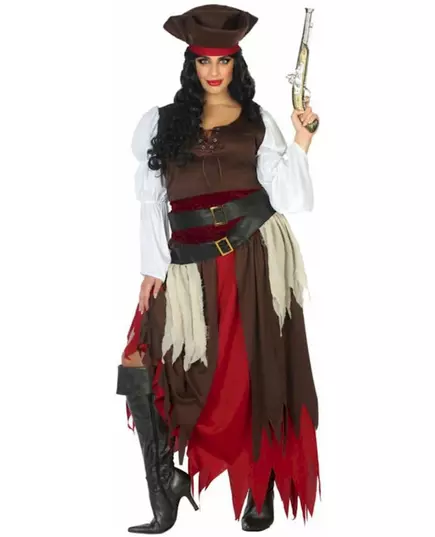 Piratenkostuum voor vrouwen, Maat: XX-Large