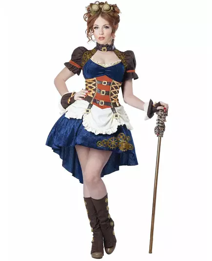 Steampunk kostuum voor dames, Maat: XXL(46/48)