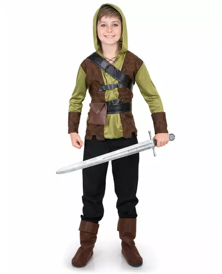 Déguisement Robin de la fôret garçon, Taille: 5–6 ans (110–116cm)