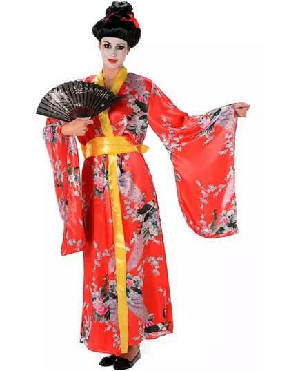 Déguisement Geisha rouge femme, Taille: Medium