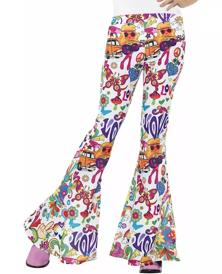 Jaren 60 hippie broek voor vrouwen, Maat: Large