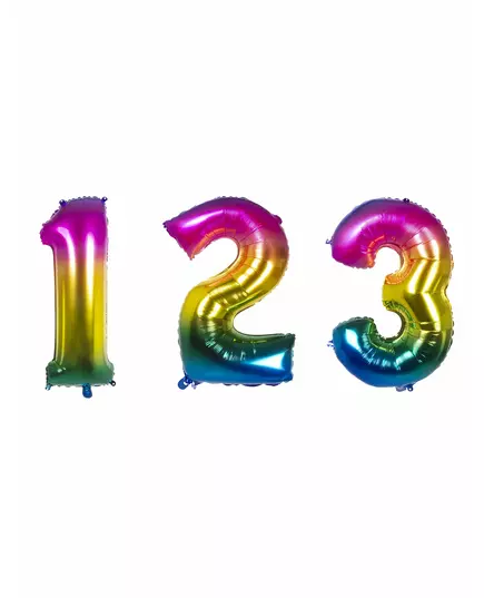 Ballon aluminium multicolore 86 cm, Taille: 1