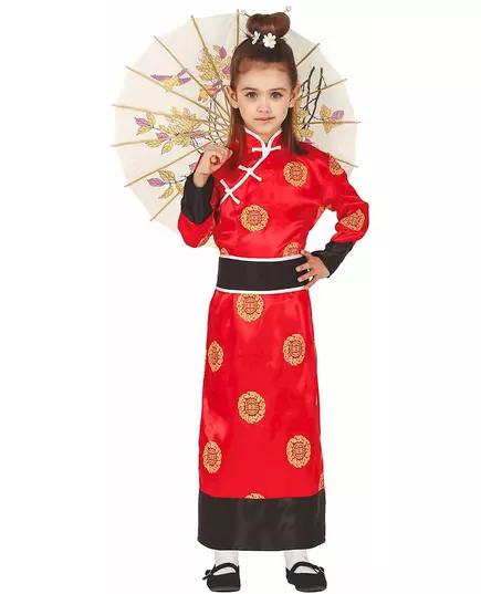 Déguisement chinoise rouge fille, Taille: 9 ans (125–135 cm)