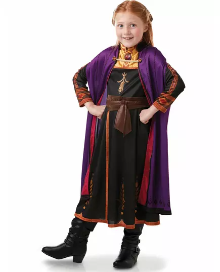Déguisement classique Anna La Reine des neiges 2™ fille, Taille: 9–10 ans(134–140 cm)